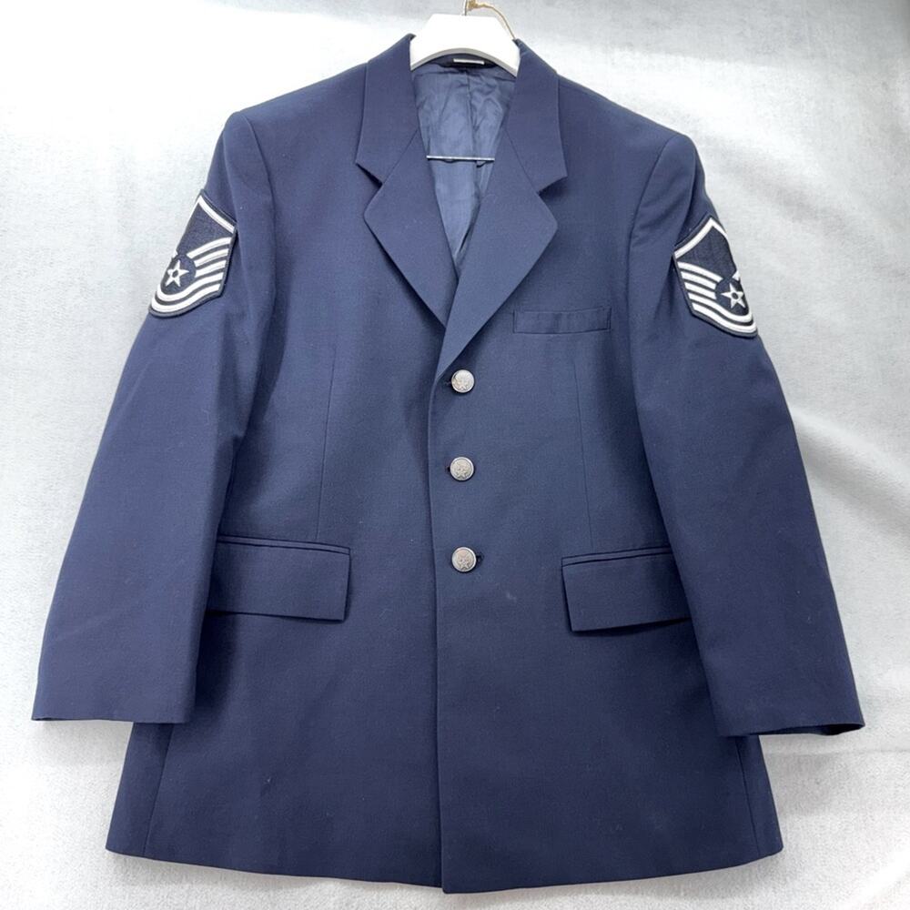 EUC Men’s USAF Air Force MSgt Dress Blues Jacket Blazer Coat Navy size 40S